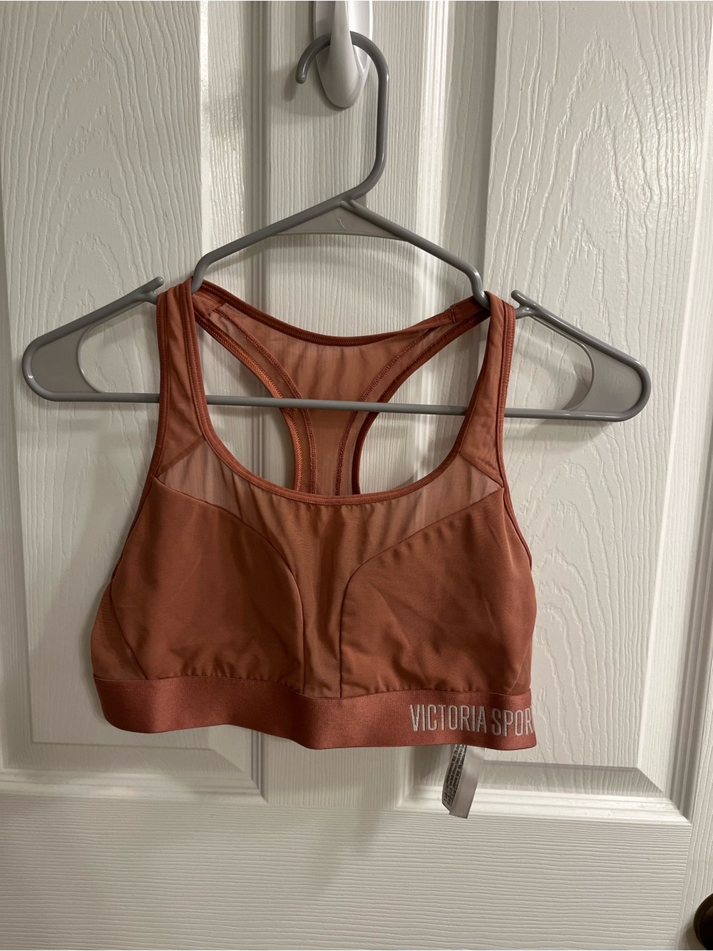 Dusty Rose Mesh Racerback Sports Bra